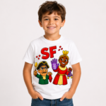 Camiseta infantil San Fermín Kilikis (estampado central)